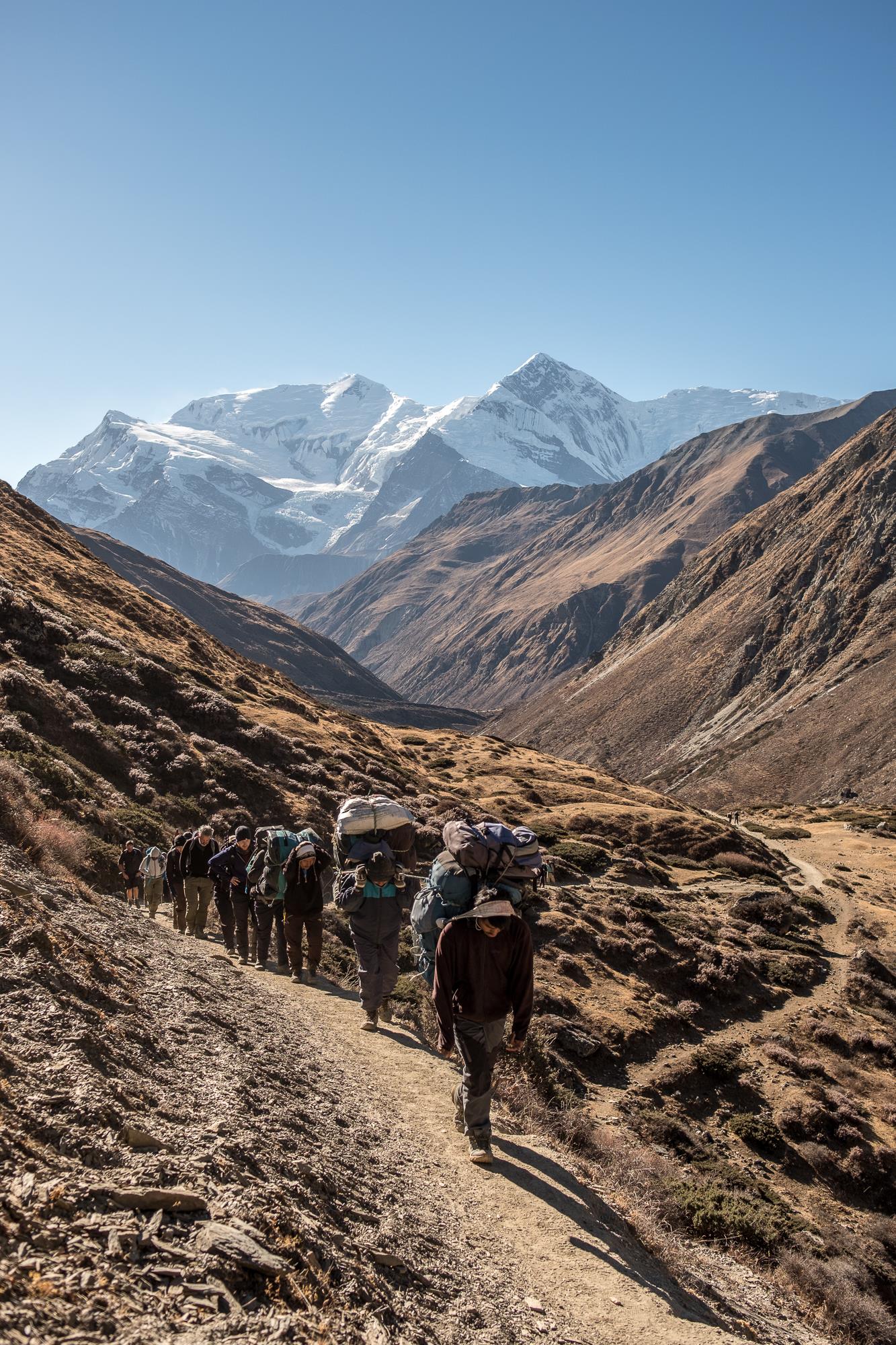 Despite carrying heavy loads, I noticed porters always hike in front of their group and arrive earlier to their destination at the end of the day.