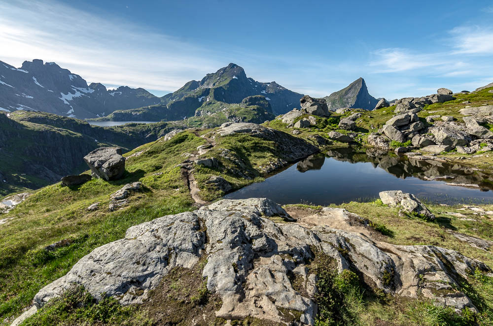 Rocky landscape of the Lofoten islands